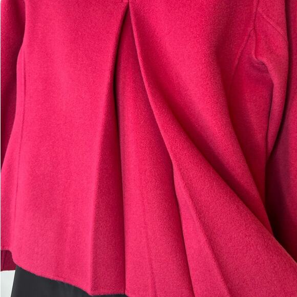 TALBOTS 100% Wool Open Faced Jacket in Raspberry Women's Size 4 Petite - Picture 7 of 8